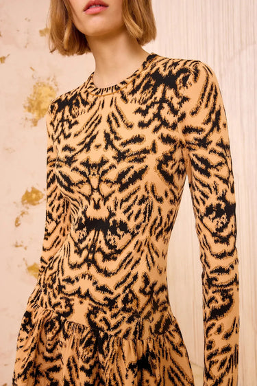 Camryn Jacquard Knit Long Sleeve Dress-Dresses-Ulla Johnson-Debs Boutique